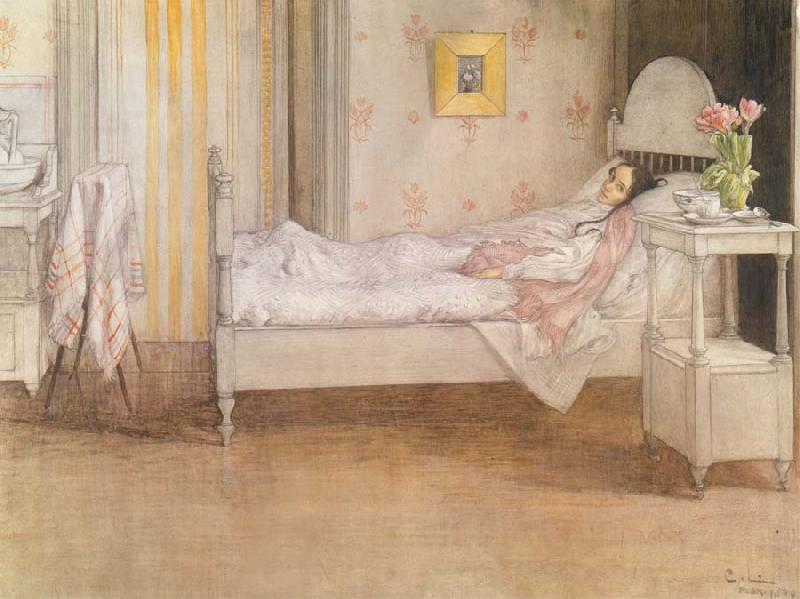 Carl Larsson Convalescence Germany oil painting art